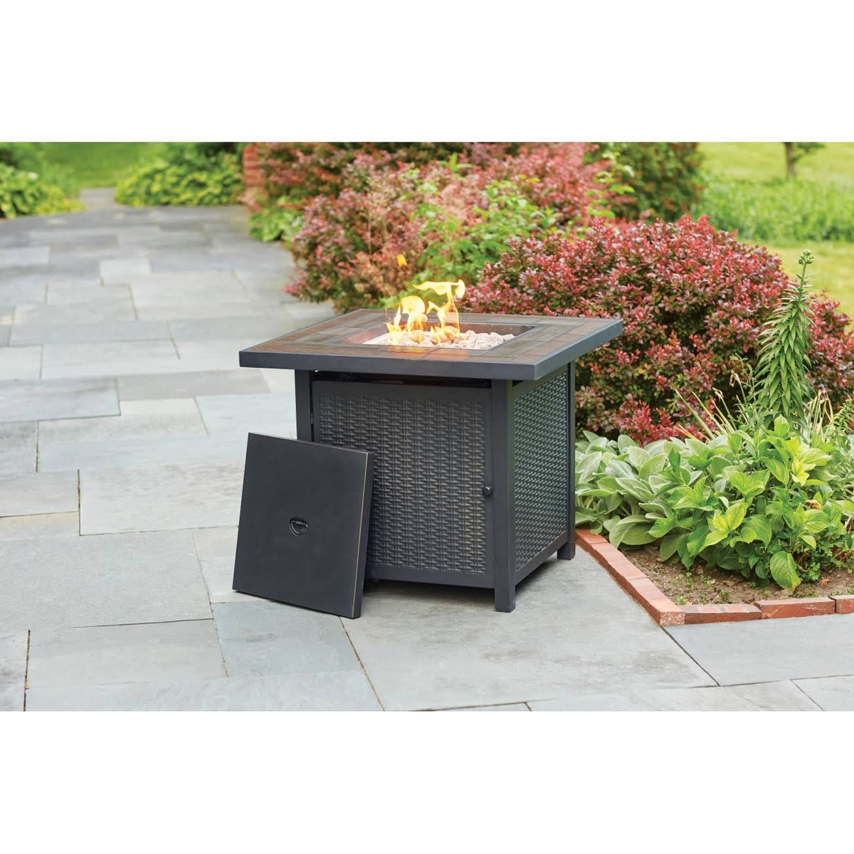 Square Steel Propane Fire Pit F6309