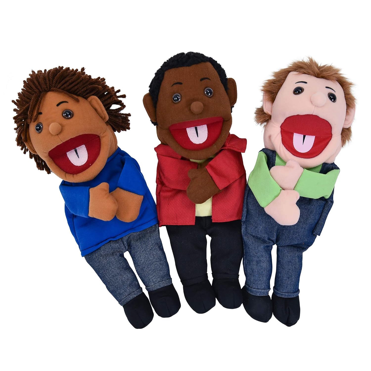 15 Ethnic Children Puppets with Movable Mouths, Set of 6 I642549