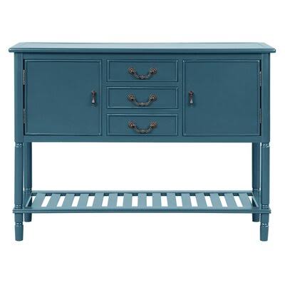 Green Sofa Table with 3 Drawers W32277