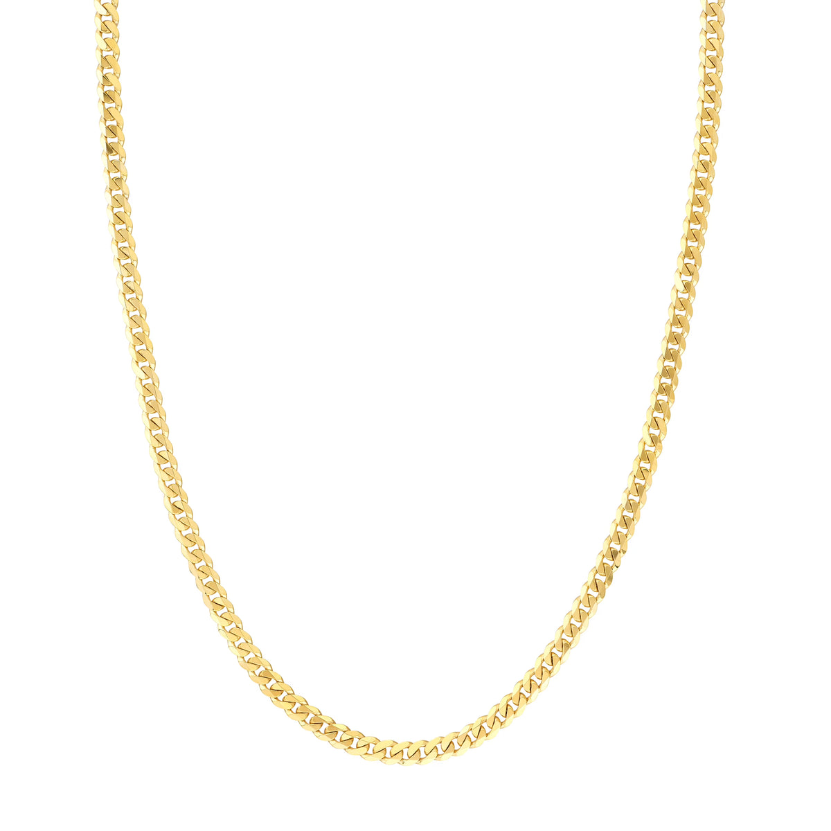14K Yellow Gold 24" Cuban Chain Necklace W74326
