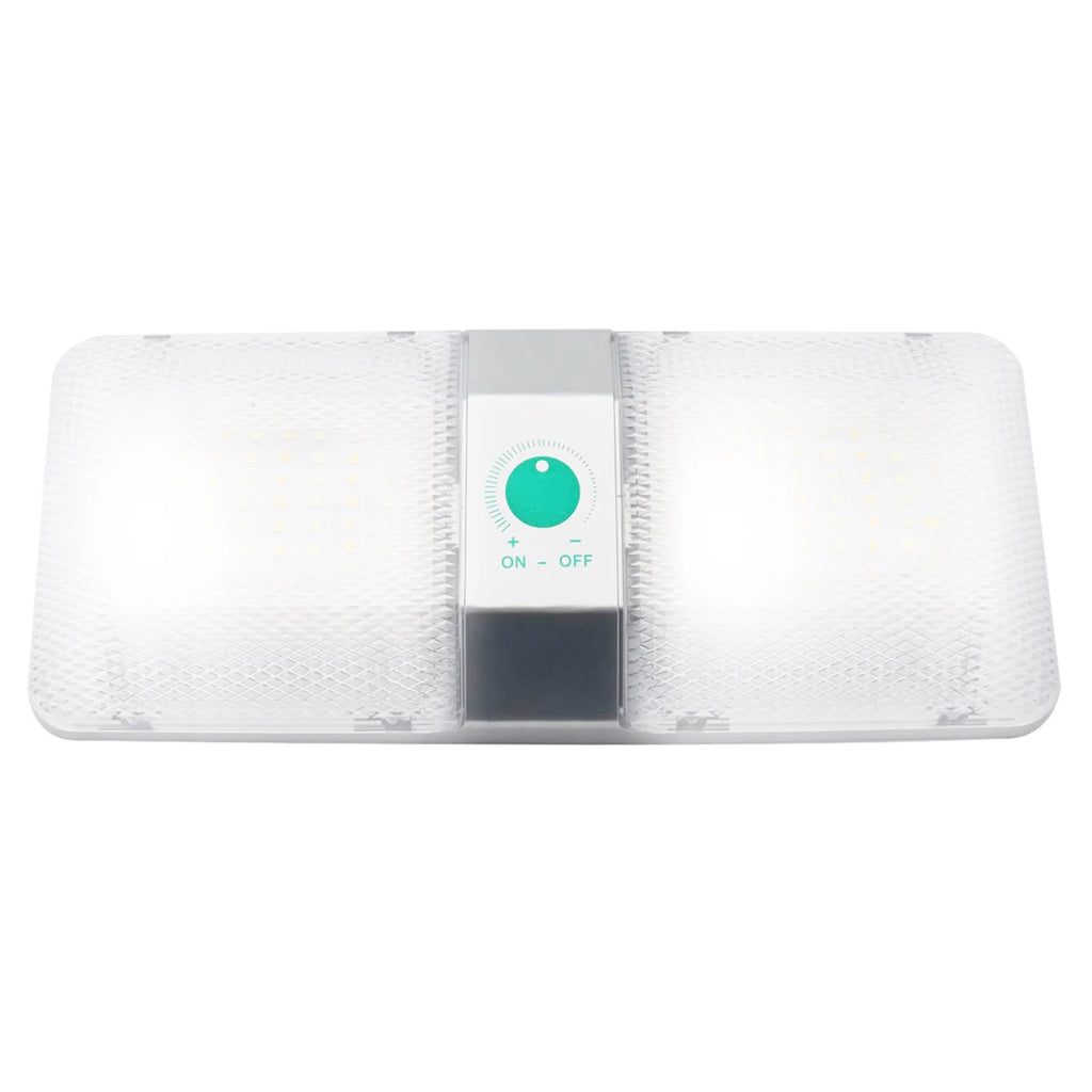 RV LED Ceiling Double Dome Light Dimmable Interior LED A868