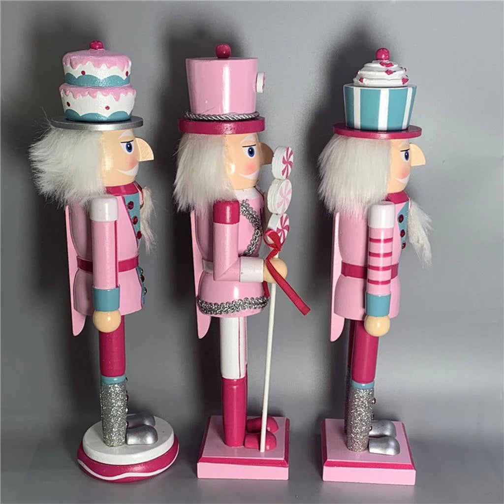 35cm Wood Standing Nutcracker Soldier Figures Model Doll U45404