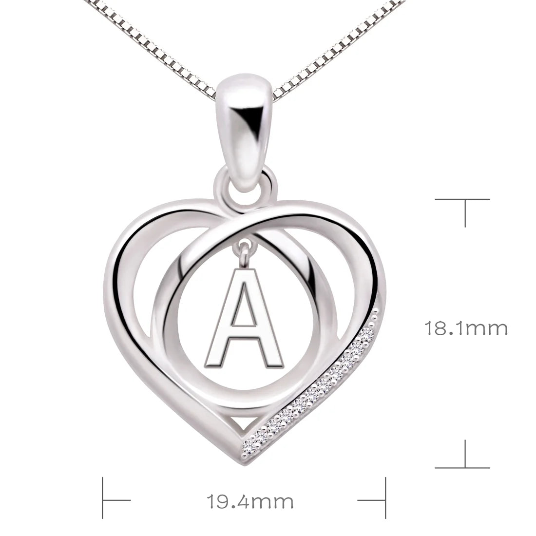 Sterling Silver Cubic Zirconia Pendant Necklace G3356