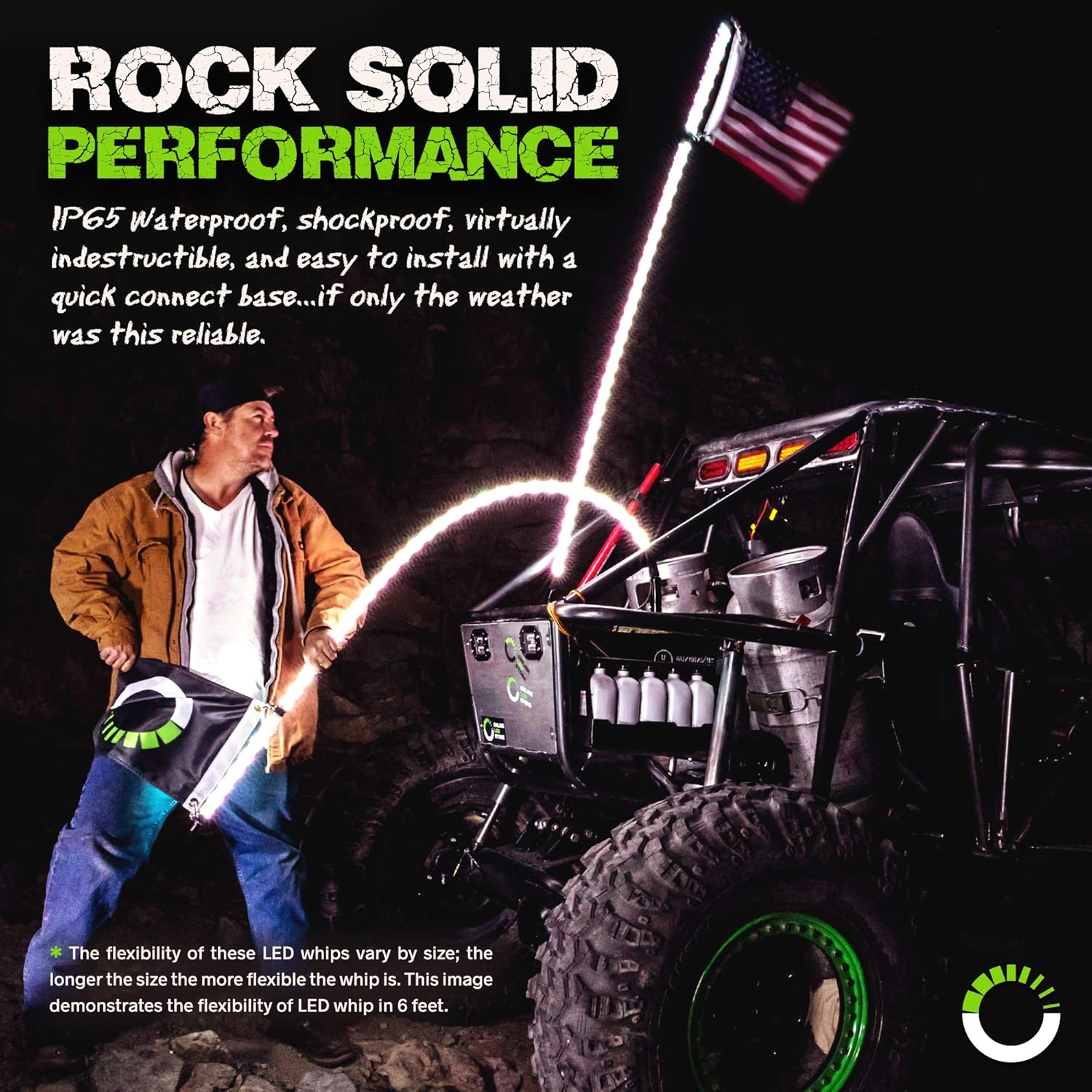 3ft Spiral LED Whip Light Antenna for UTV ATV R99703