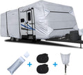 Rip-Stop RV Cover Windproof Waterproof Travel Trailer Cover Fits 18'1" - 20' Long with Gutter Covers X86712