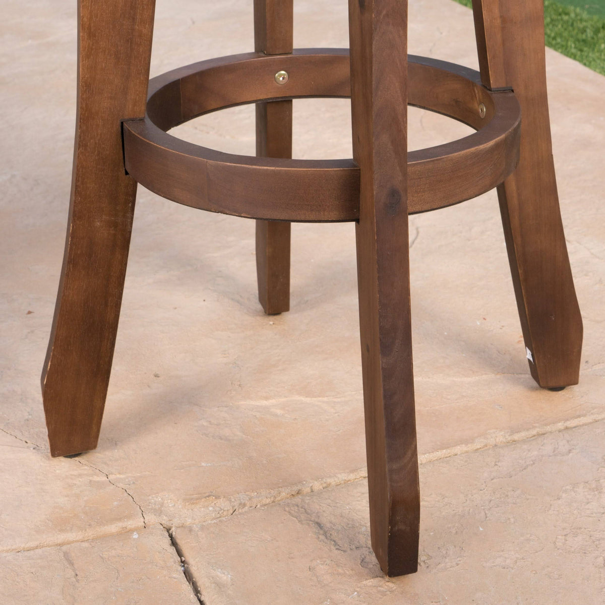 Set of 2 Dark Gray Acacia Barstool S432