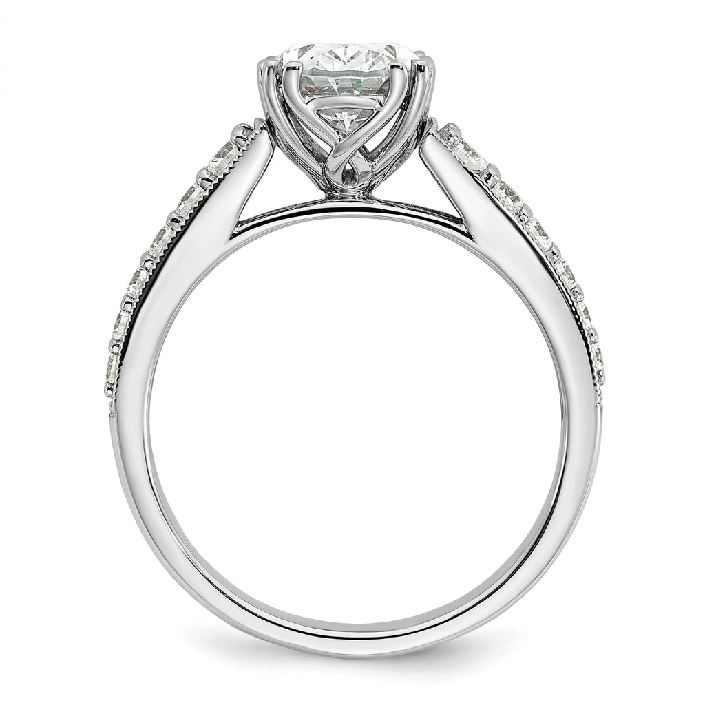 14k White Gold Oval Engagement Ring R5776